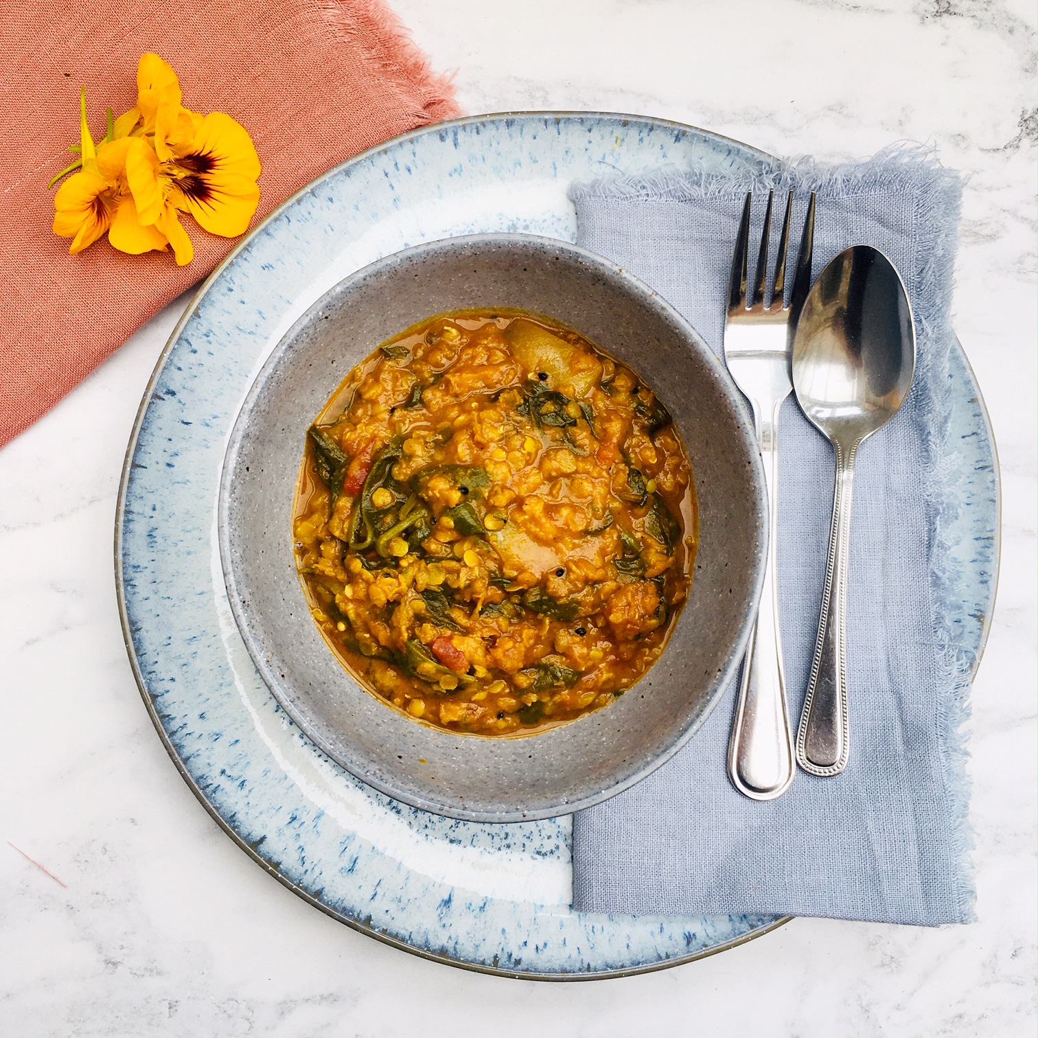 Spinach & Tomato Lentil Dahl